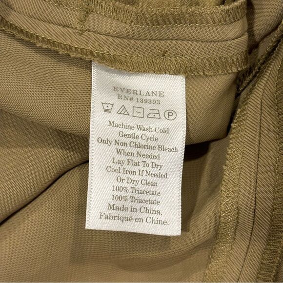 Everlane The Japanese GoWeave Essential Cropped Jumpsuit | Olive Green | Size 10 - Picture 10 of 12